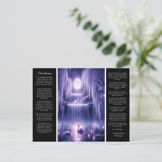 Desiderata Waterfall: Willow Heart Falls Postcard (Standing Front)