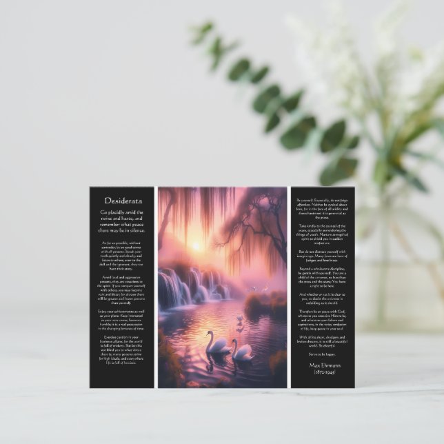 Desiderata Waterfall: Willow & Rose Twilight Postcard (Standing Front)