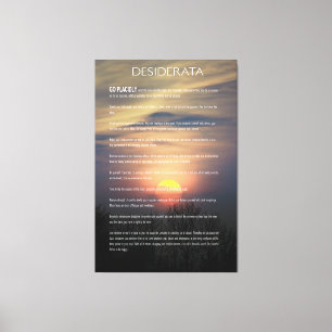 DESIDERATA Winter Sun Canvas Print