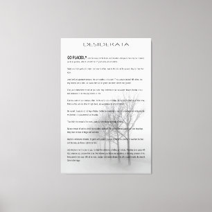 DESIDERATA Winter Trees Canvas Print