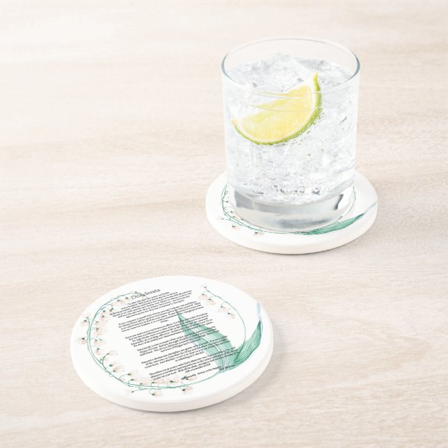 Desiderata Wreath of Lily of the Valley Coaster (Side)
