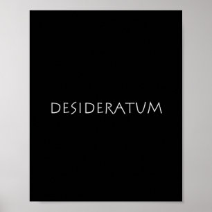 Desideratum Poster