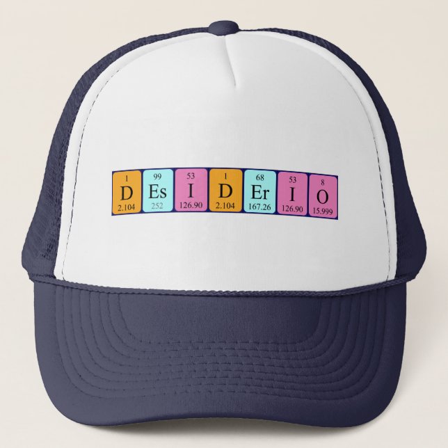 Desiderio periodic table name hat (Front)