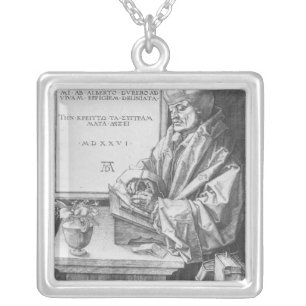 Desiderius Erasmus  of Rotterdam, 1526 Silver Plated Necklace