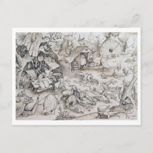 Desidia (Sloth), Pieter Bruegel Postcard