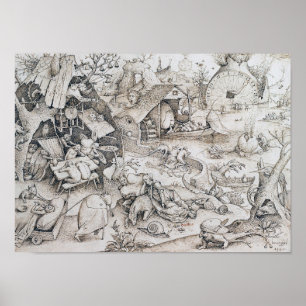 Desidia (Sloth), Pieter Bruegel Poster