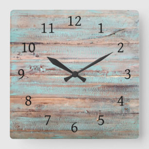 Design 110 Wood look Square Wall Clock