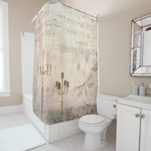Design 39 Rustic Vintage look Shower Curtain
