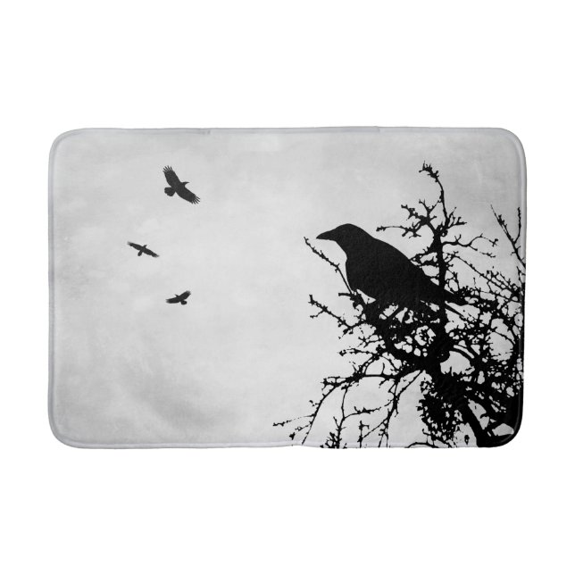 Design 43 crow raven bath mat (Front)