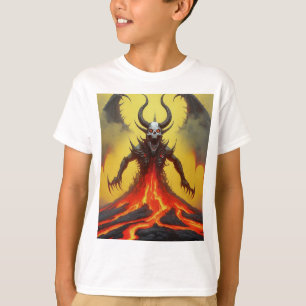 Design a ferocious death metal beast emerging from T-Shirt