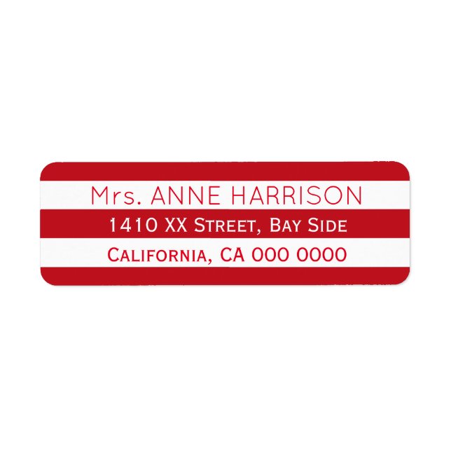 design a red & white striped (Front)