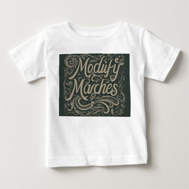 Design a t-shirt with the slogan "Modify Marches." (Front)