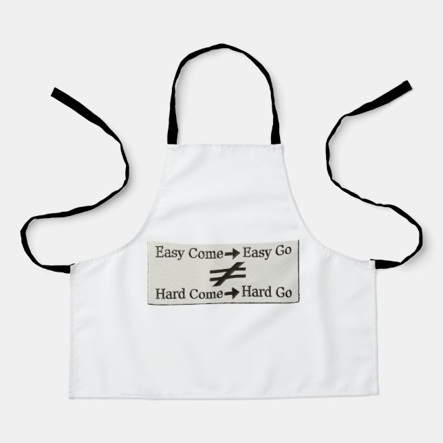 Design About Easy Work And Hard Work Relationship  Apron (Front)