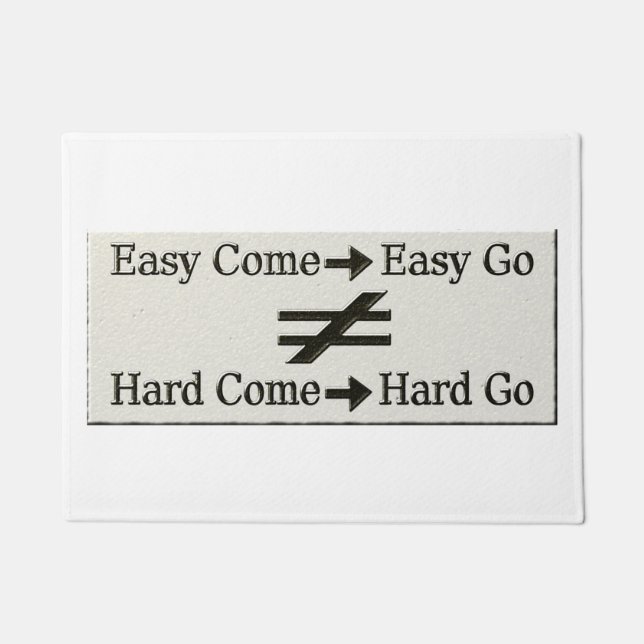 Design About Easy Work And Hard Work Relationship  Doormat (Front)