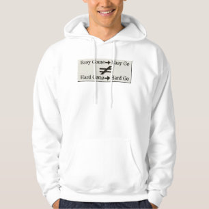 Design About Easy Work And Hard Work Relationship Hoodie