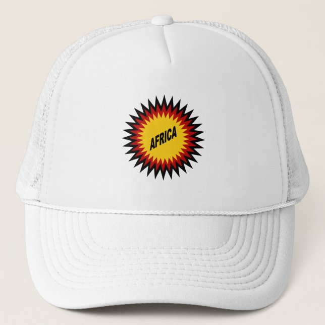 DESIGN AFRICA white trucker cap (Front)