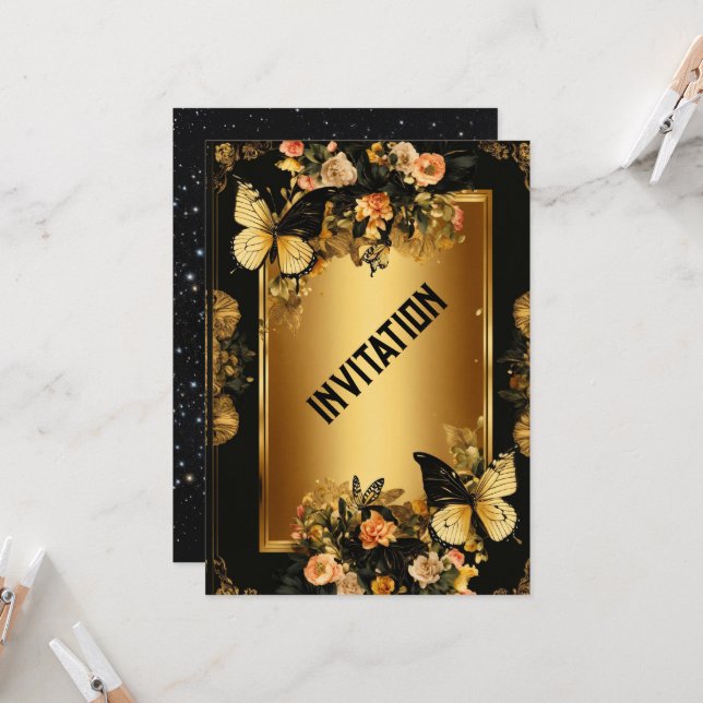 Design an elegant and sophisticated t-shirt with d invitation (Front/Back In Situ)