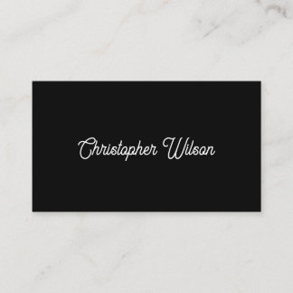 Design An Elegant Minimal Solid Black Business Card