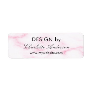 Design by name business blush pink marble