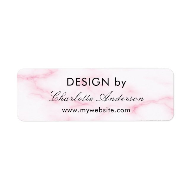 Design by name business blush pink marble (Front)