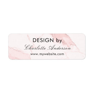 Design by name business blush pink marble