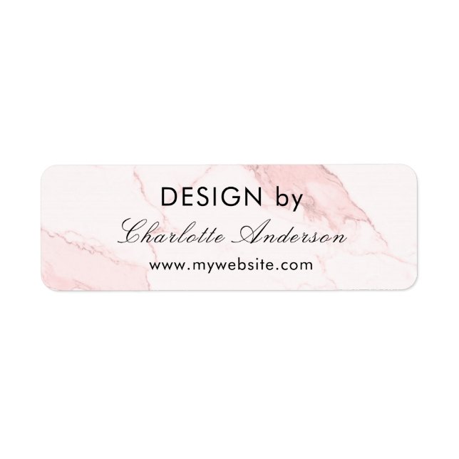 Design by name business blush pink marble (Front)