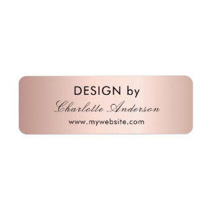 Design by name business entrepreneur rose gold