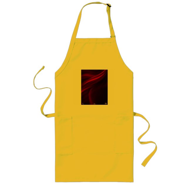 Design, capron, yellow,cooking cloths long apron (Front)