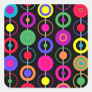 Design circles square sticker