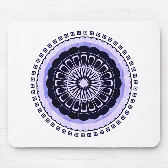 design circular pattern mandala mouse mat (Front)