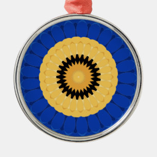 design circular round pattern metal tree decoration