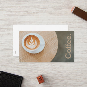 Design Coffee on Round Table Simple Loyalty Coffee Card