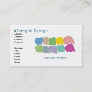 Design colour paintbrush swatches Business Business Card