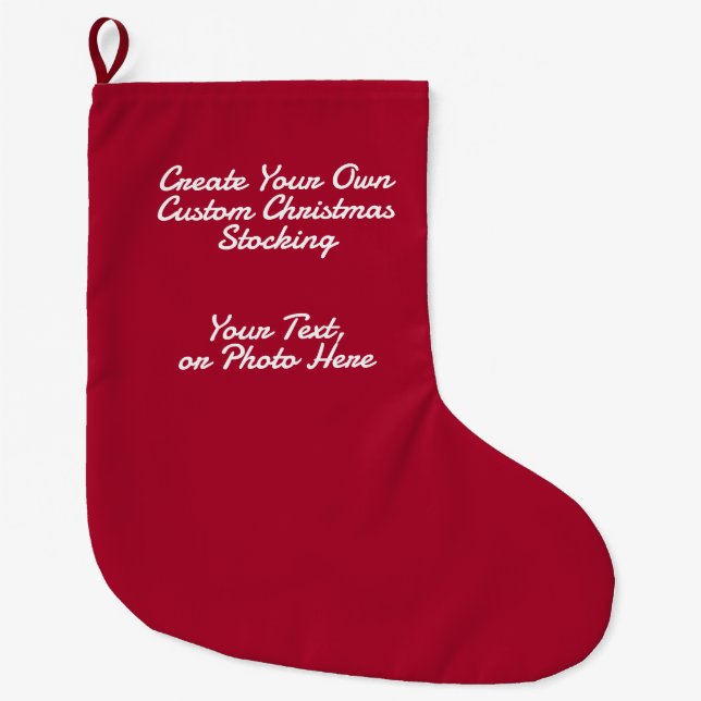 Design & Create Your Own Custom Large Christmas Stocking (Front)