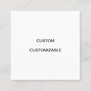 DESIGN CUSTOM CUSTOMIZABLE BLANK SQUARE BUSINESS CARD