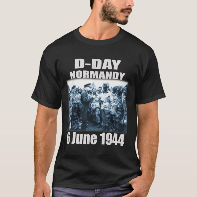 Design D-Day Normandy Landings Invasion Memorial T T-Shirt (Front)