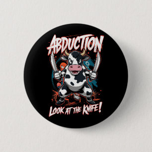 Design featuring a Cow character 6 Cm Round Badge