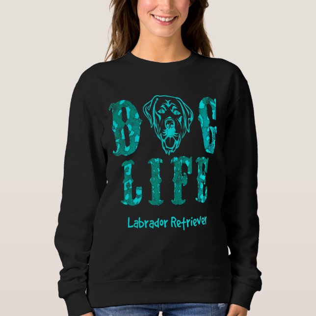 Design Featuring Turqouise Labrador Retriever Lab  Sweatshirt (Front)