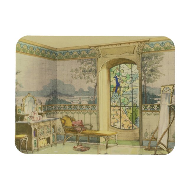 Design for a Bathroom, from 'Interieurs Modernes', Magnet (Horizontal)