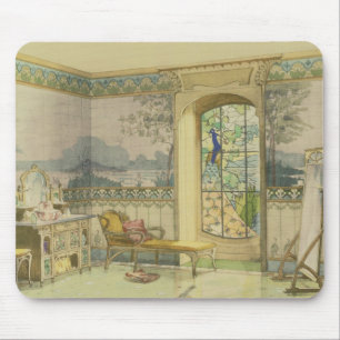 Design for a Bathroom, from 'Interieurs Modernes', Mouse Mat