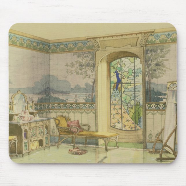 Design for a Bathroom, from 'Interieurs Modernes', Mouse Mat (Front)