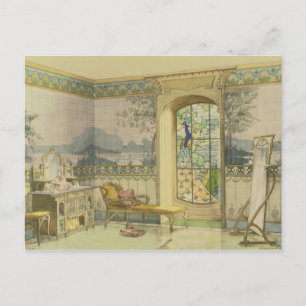 Design for a Bathroom, from 'Interieurs Modernes', Postcard