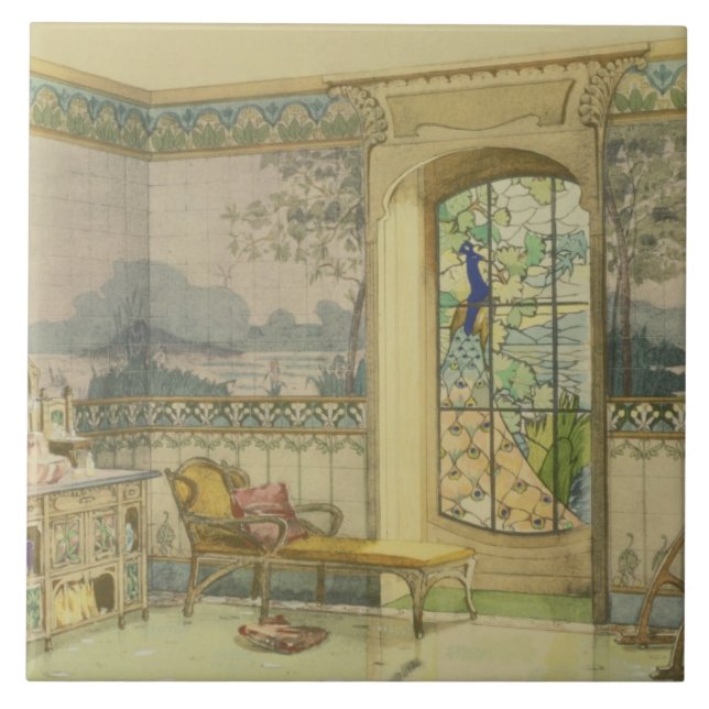 Design for a Bathroom, from 'Interieurs Modernes', Tile (Front)