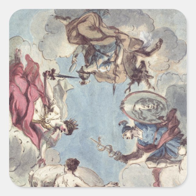 Design for a Ceiling Square Sticker (Front)