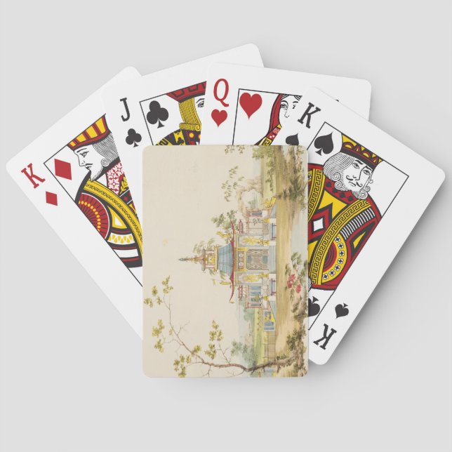 Design for a Chinese Temple, c.1810 (pen & ink and Playing Cards (Back)