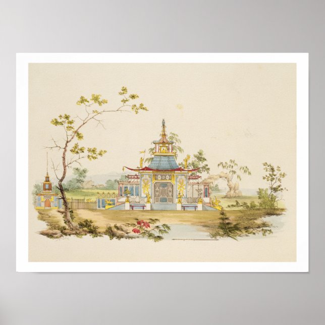 Design for a Chinese Temple, c.1810 (pen & ink and Poster (Front)