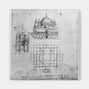 Design for a church, fol. 4r magnet