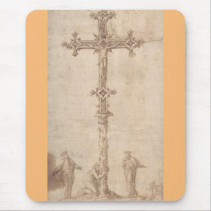 Design for a Crucifix with the Virgin Mary Mouse Mat