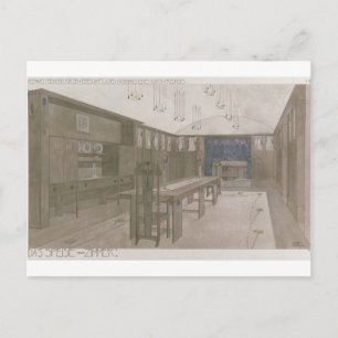 Design for a Dining Room, 1901 (colour litho) Postcard