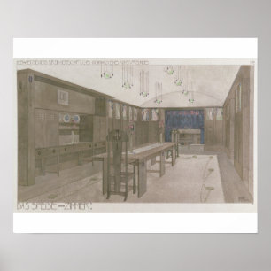 Design for a Dining Room, 1901 (colour litho) Poster